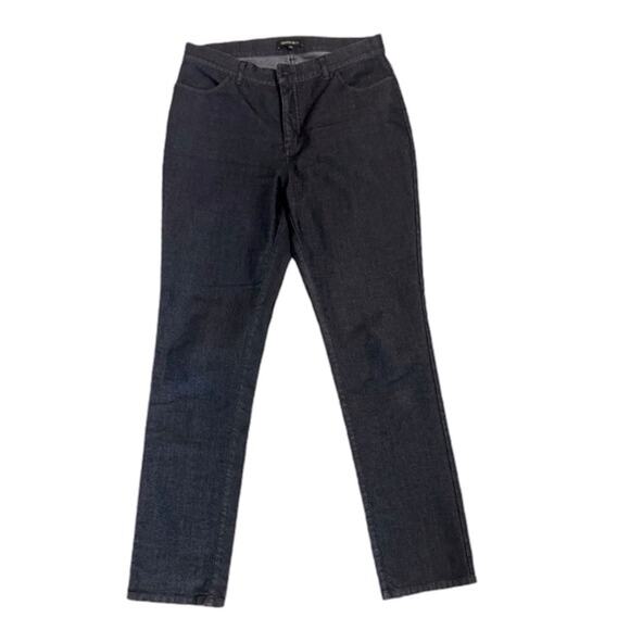 Lafayette 148 Straight Leg Mid-Rise Jeans - 10 - Picture 1 of 7